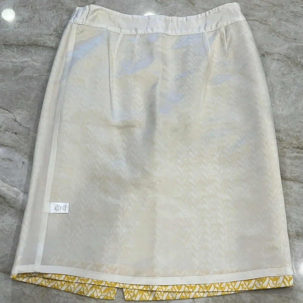 Banana Republic | Lined Pencil Skirt Rayon & Linen | Butter‎ Yellow | Size 6